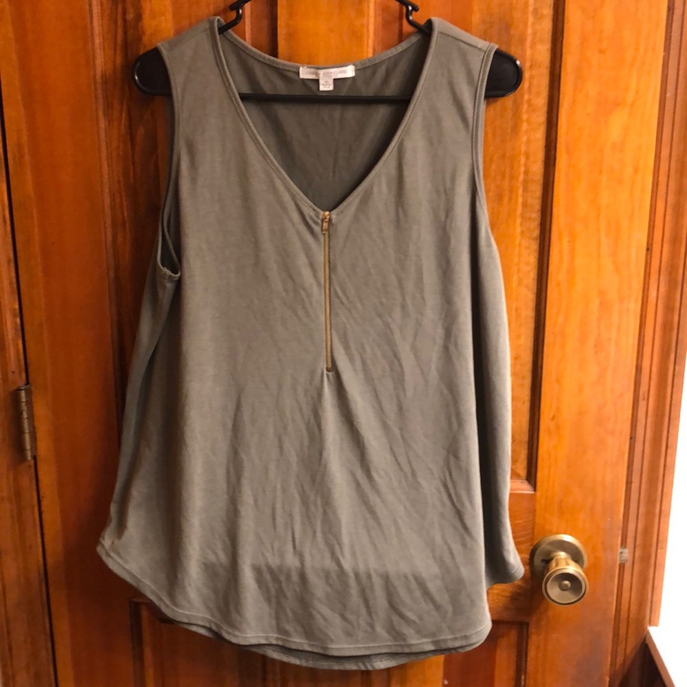 Army green tank top